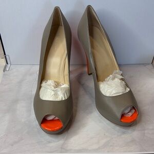 Women's Calvin Klein Sandie Peep-Toe Heels - Gray and Orange size 10